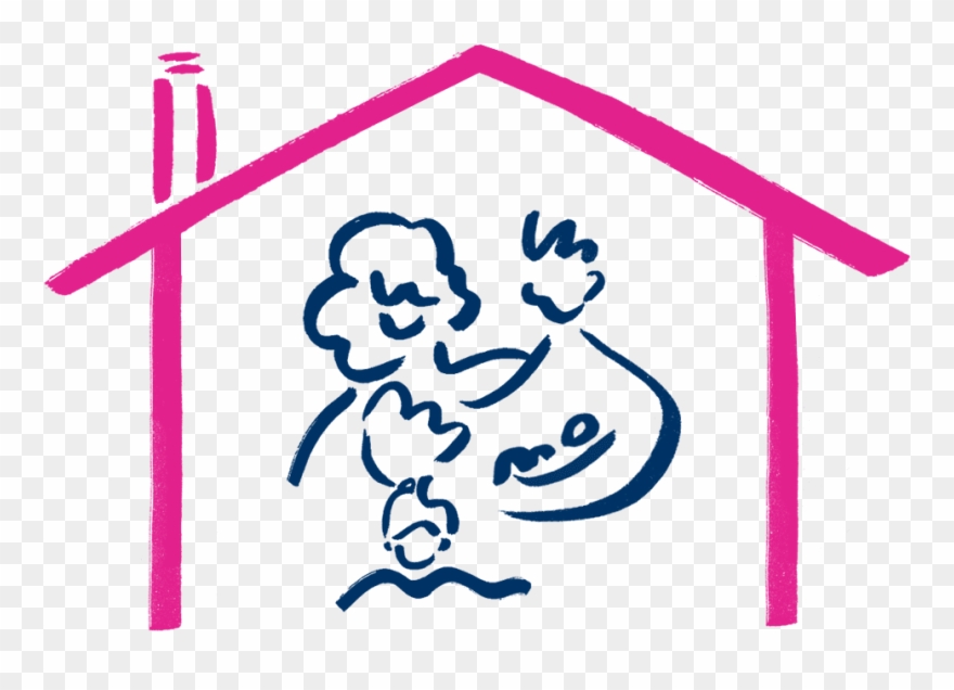 Illustration Of A Happy Family In A Home Clipart