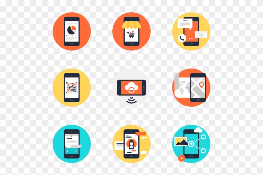 App Icons Png - Mobile Phone Vector Icon Clipart