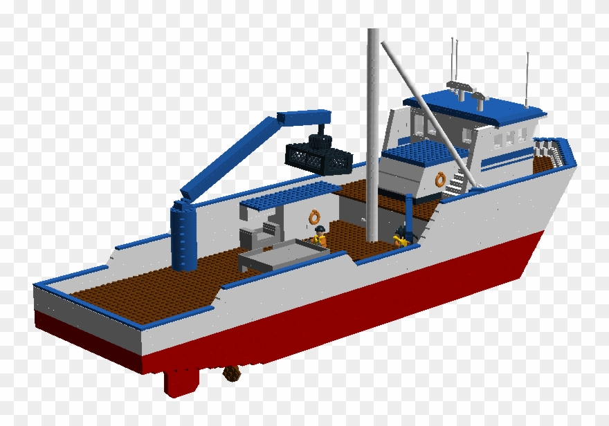 From This Angle You Can See The Size Comparison Between - Fishing Vessel Clipart