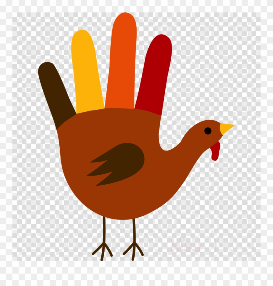 Thanksgiving Hand Turkey Clipart Black Turkey Thanksgiving - Thanksgiving Clipart Transparent Background - Png Download