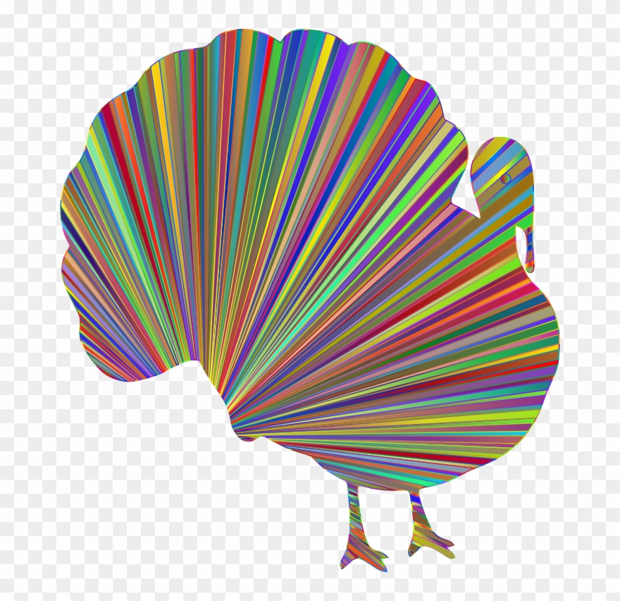 Turkey Silhouette Polyprismatic Rays - Clip Art - Png Download