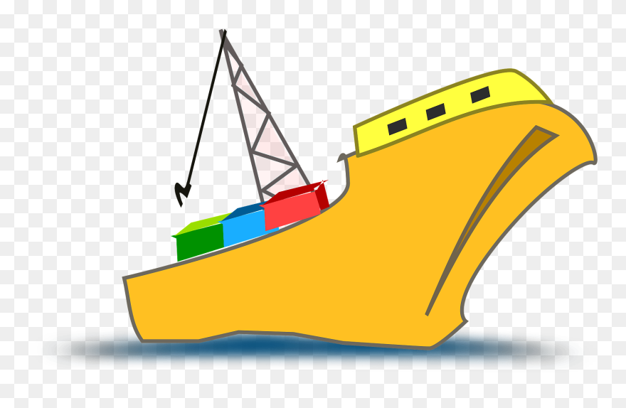 Cargo Ship Shipment Freighter Png Image - Shipping Boats Cartoon Clipart