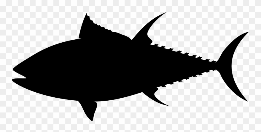 Tuna Fish Silhouette Black Png Image - Tuna Vector Clipart