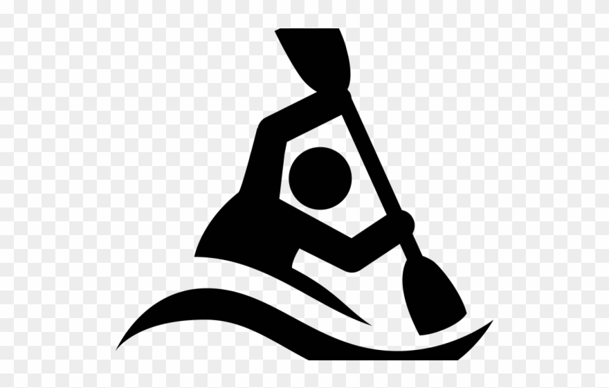 Kayak Clipart Rowing Boat - Black And White Yogi Clipart - Png Download
