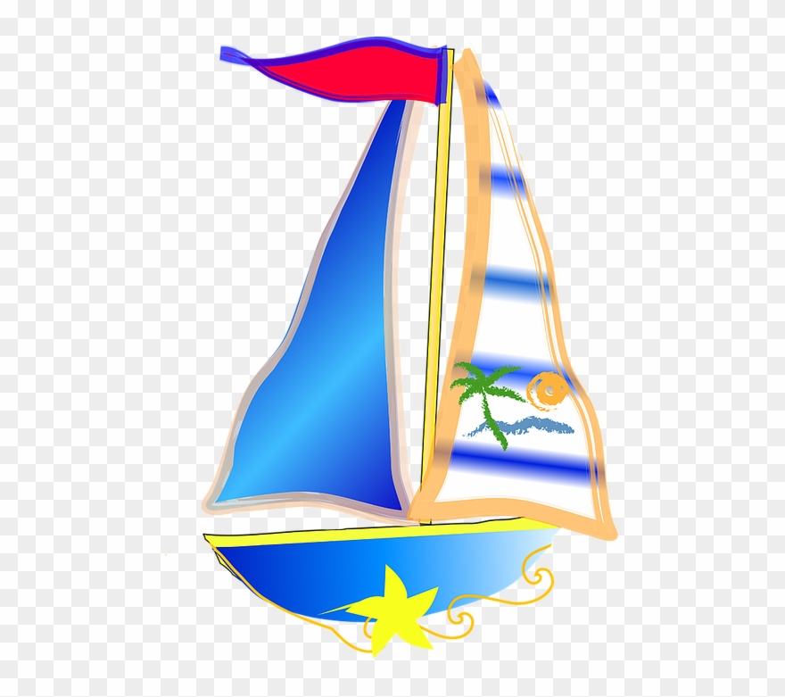 Nautical Boat Cliparts 2, Buy Clip Art - Sail - Png Download