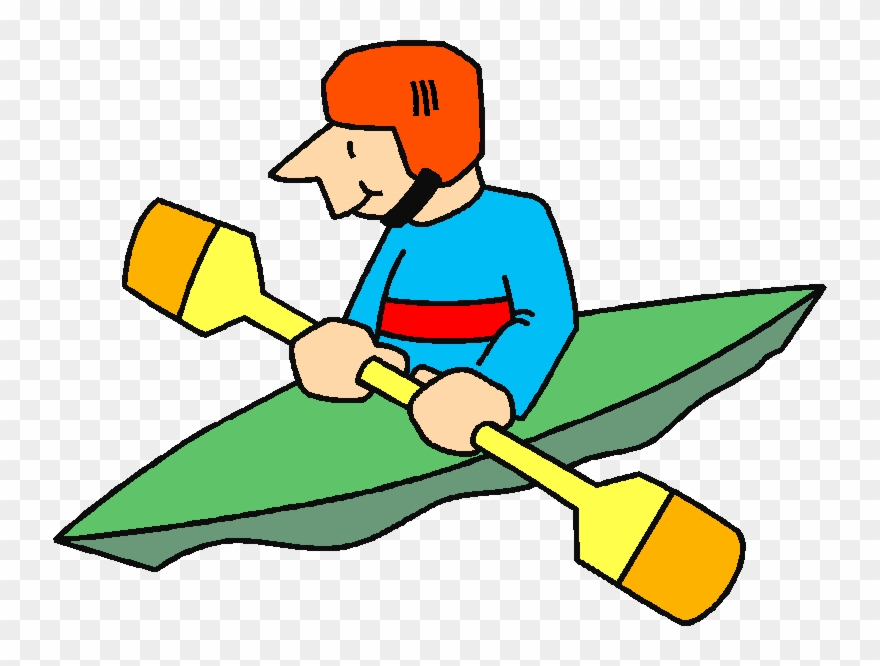 Kayak Clipart Animated - Kayaking Cartoon Png Transparent Png
