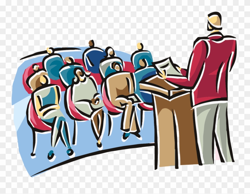 Sacro Public Meeting Graphic - Listening To The Speaker Clipart