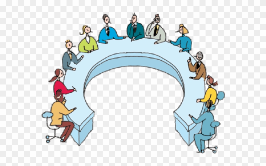 Réunion Au Table Ronde Clipart