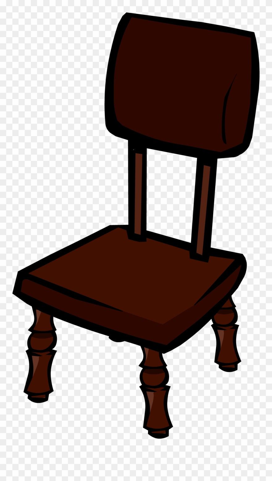 Clipart Table Wooden Table - Club Penguin Chair Furniture - Png Download