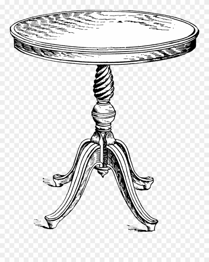 **free Vintage Digital Stamps** - Art Clip Table - Png Download