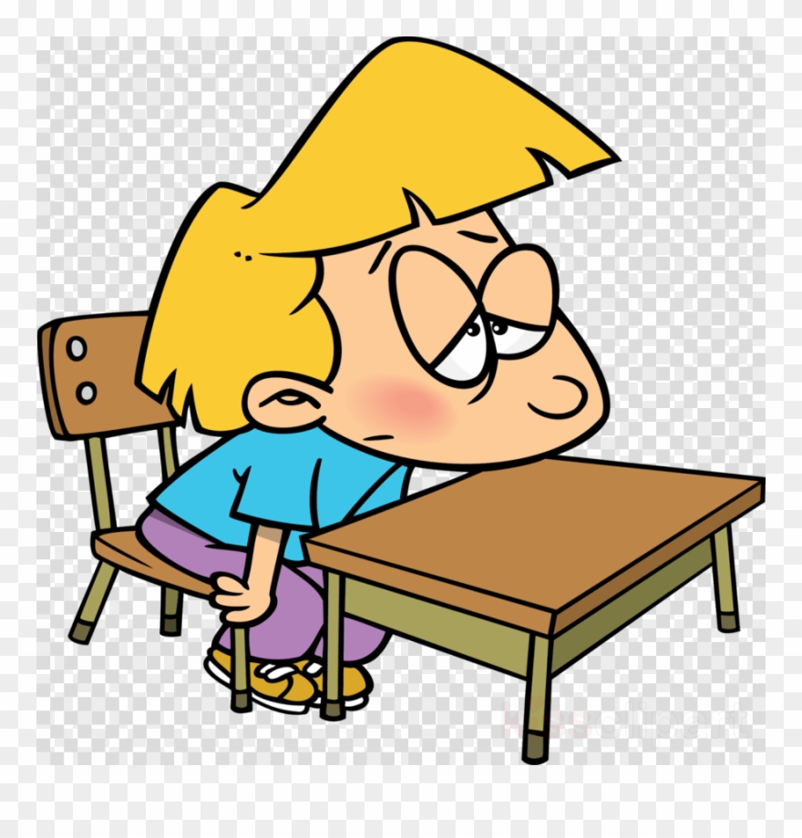 Download Tired Clip Art Clipart Clip Art Table - Student Bored In Class Cartoon - Png Download