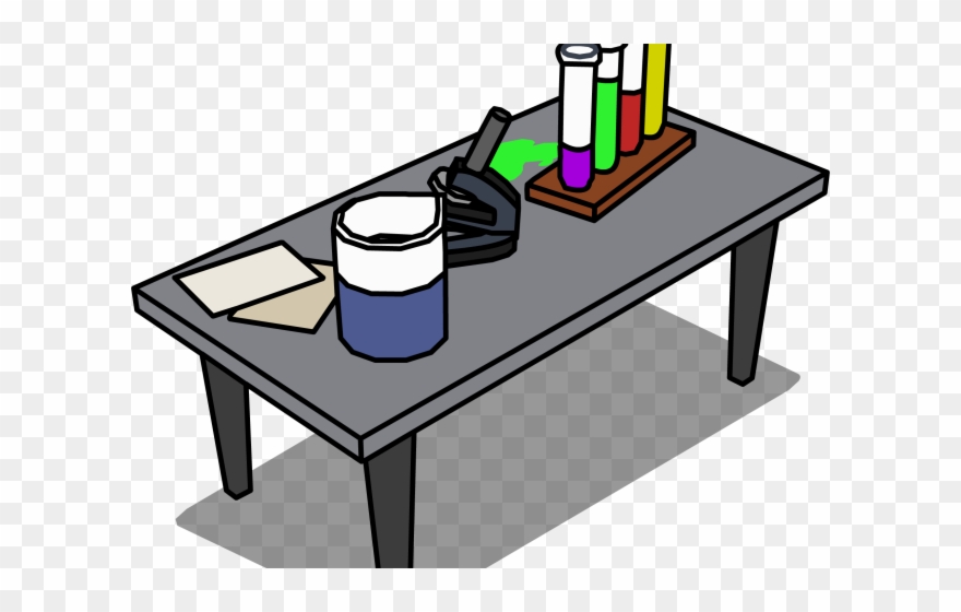 Laboratory Clipart Lab Table - Club Penguin Laboratory Desk - Png Download