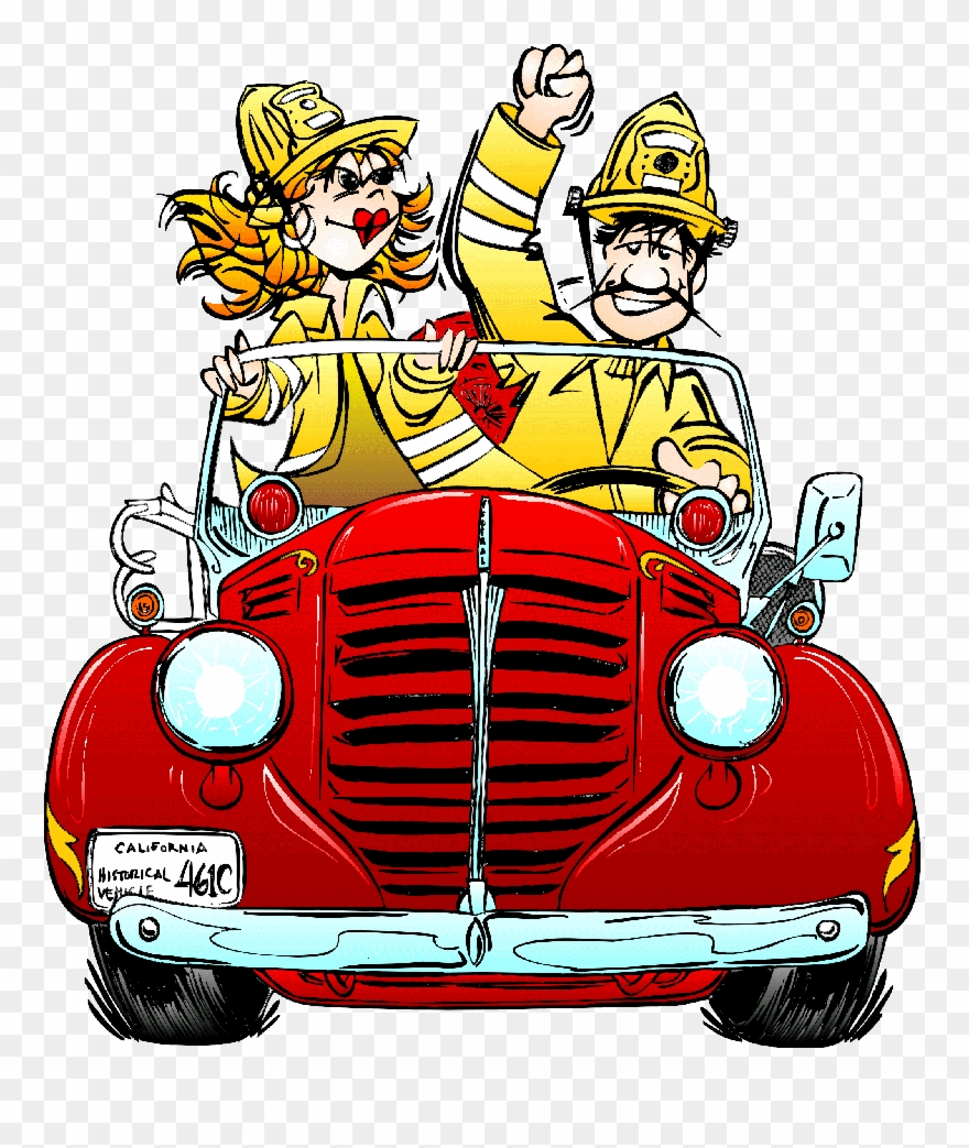 Png Free Download Building On Fire Clipart - Funny Fire Truck Cartoon Transparent Png