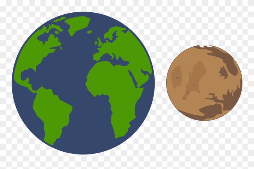 Clip Art Freeuse File Mars Comparision Sketch Wikimedia - Earth And Mars Png Transparent Png