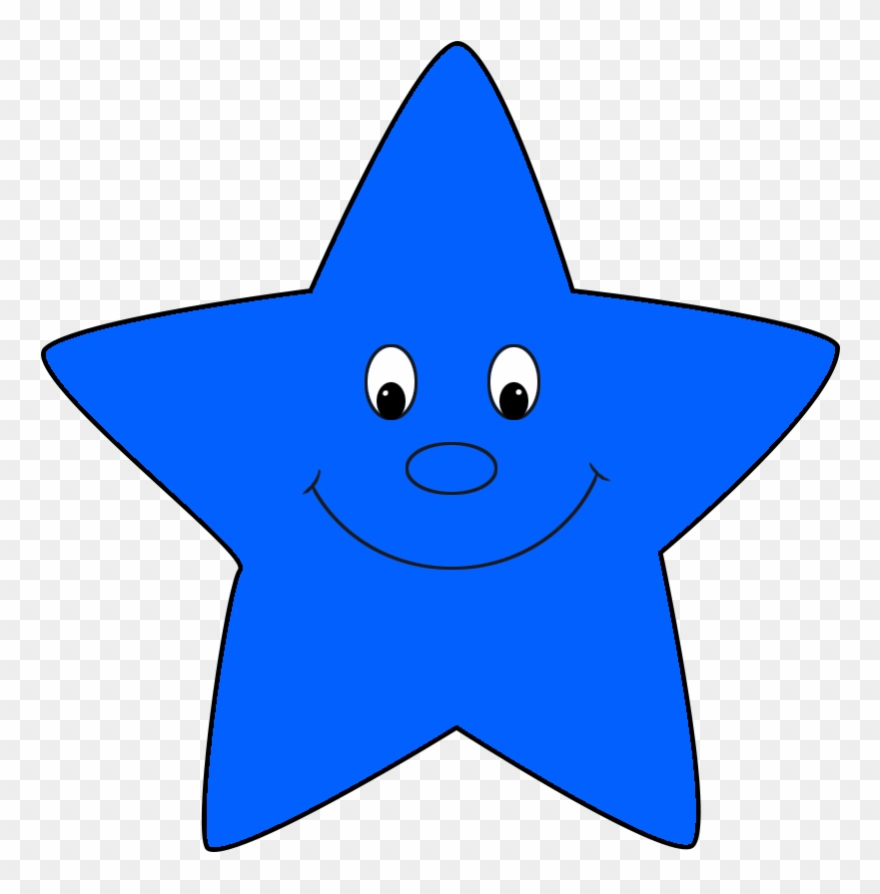 Image Royalty Free Download Star Pink Cartoon Clip - Blue Star Cartoon - Png Download