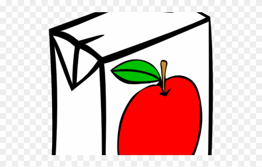 Apple Juice Black And White Clipart