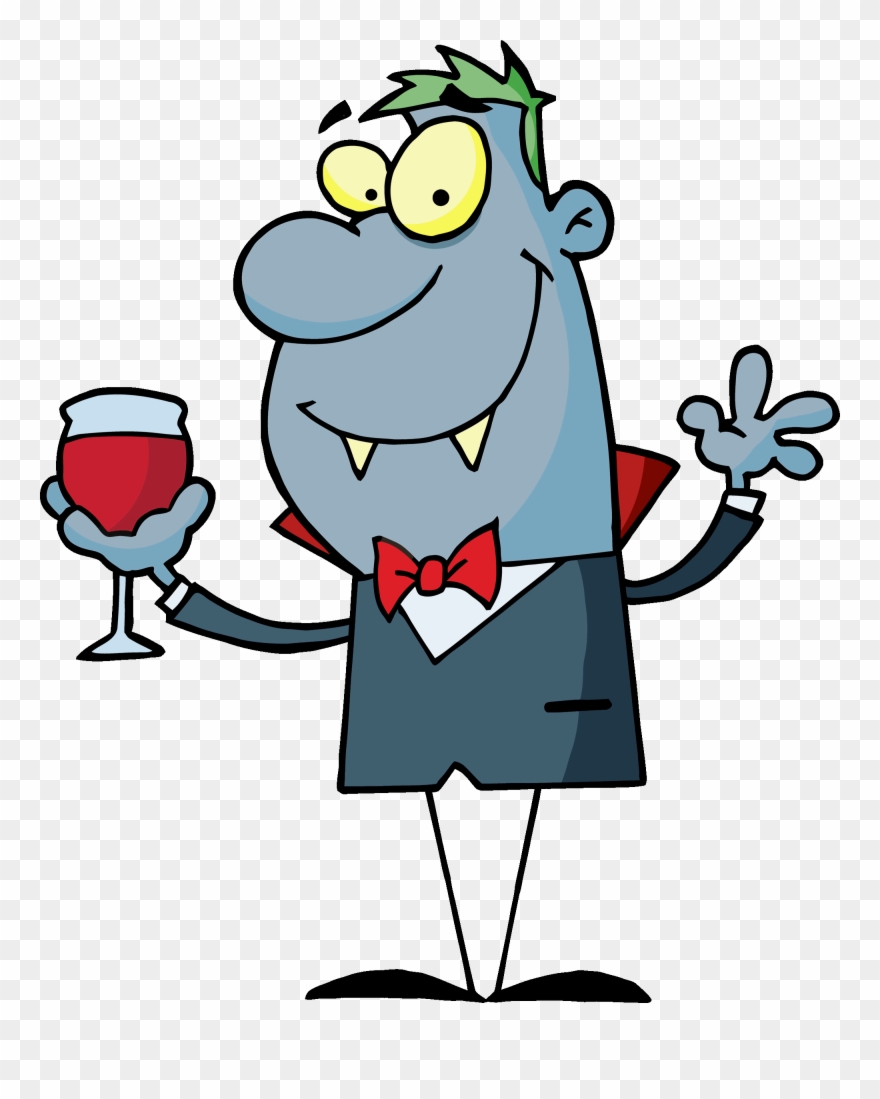 Vampire Clipart Vampire Clipart Clip Art Library - Cartoon Vampire With Blood - Png Download