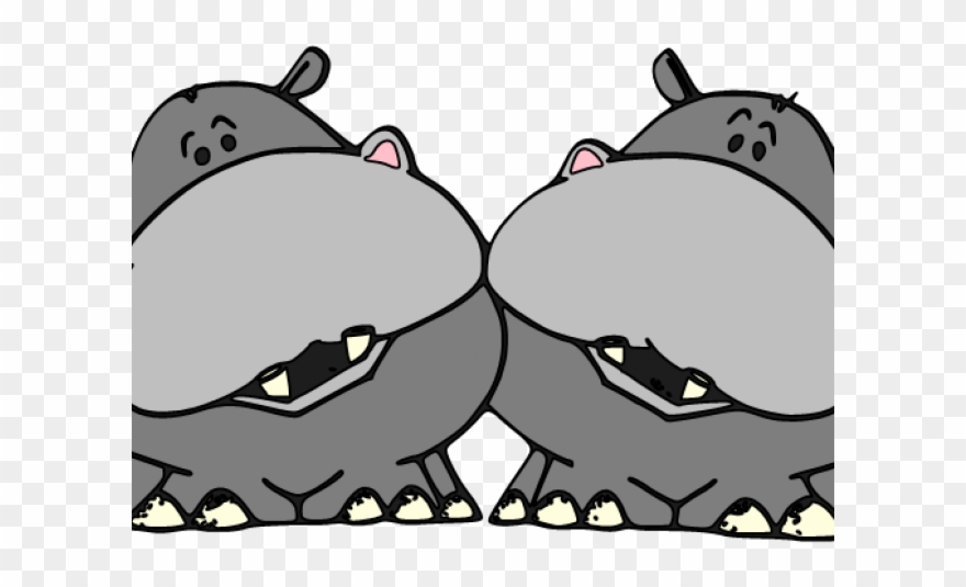 Hippo Clipart Party - Cartoon - Png Download
