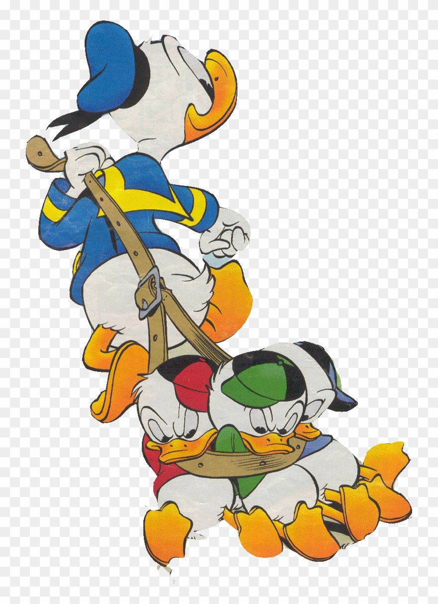 Donald Fauntleroy Duck Or Donald Duck Is A Funny Animal - Donald Duck Hugs 3 Nephews Clipart