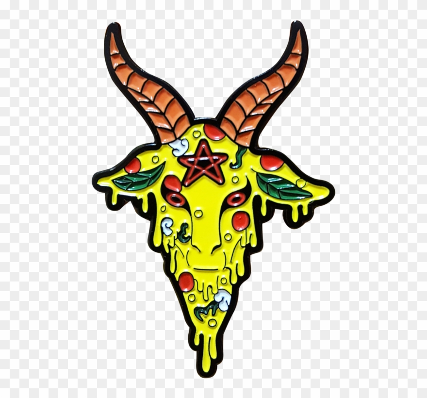Pizza Baphomet Pin - Transparent Baphomet Png Clipart