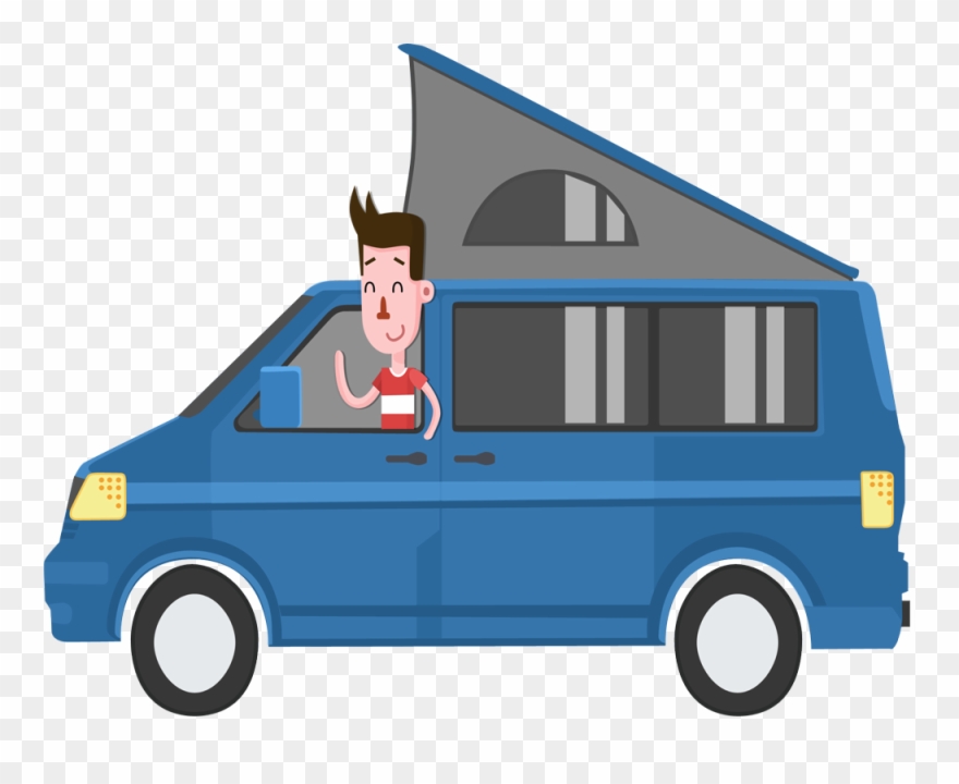 High-def Entertainment Anywhere Equip Your Camper Van - Cartoon Clipart