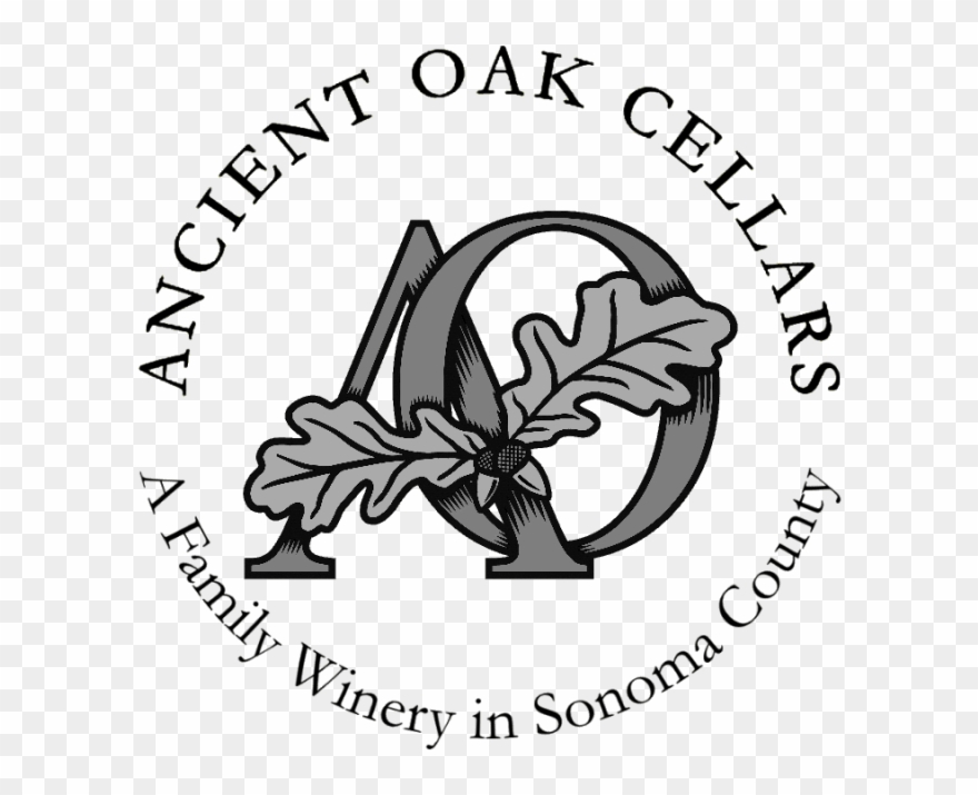 Ao With Oak Leaves Logo B&w - Oak Clipart