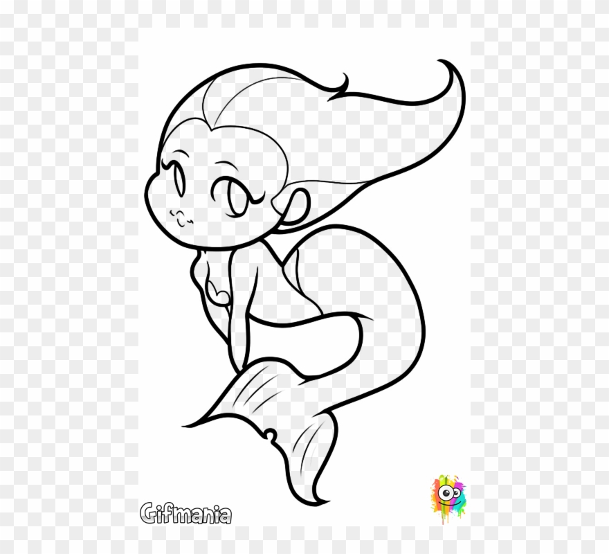 Gum Drawing Coloring Page - Draw A Mermaid Clipart