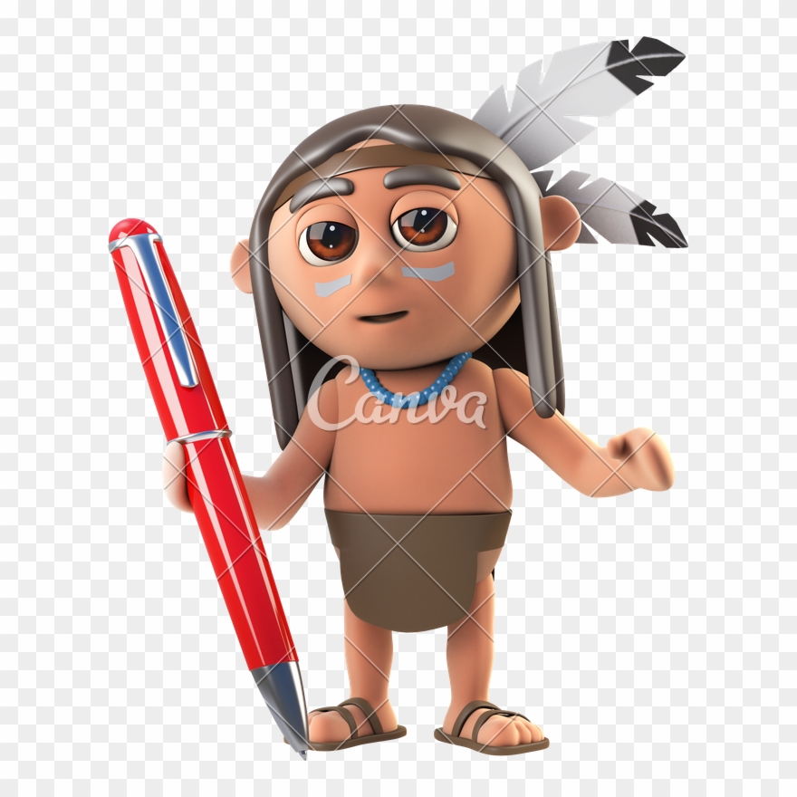 Funny Native American - Canva Clipart