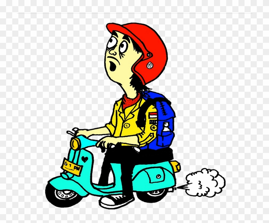 Vespa Kartun Png Clipart