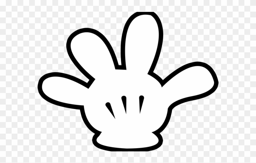 Gloves Clipart Mickey Mouse - Template Mickey Mouse Face - Png Download