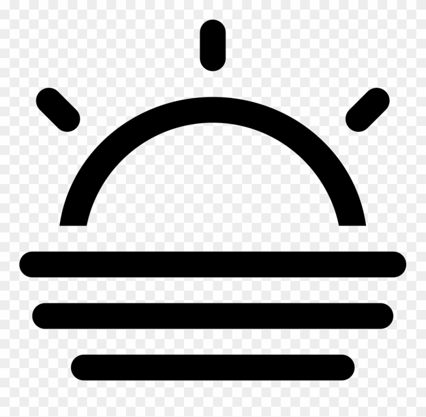 At Sunset Or Sunrise Svg Png Icon - Atardecer Icono Png Clipart