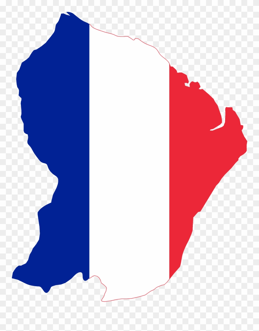 Pictures Of The French Flag - French Guiana Flag Map Clipart