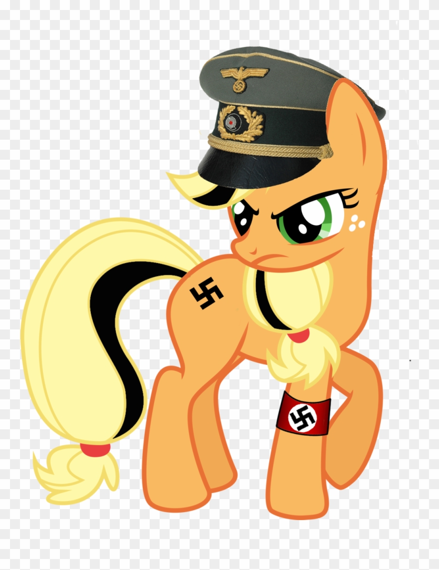 Applejack Frown Glare - Nazi Transparent Background Clipart