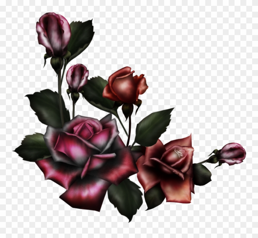 Gothic Design Cliparts - Gothic Flower Png Transparent Png