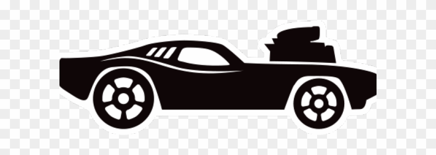 Hot Wheels Clipart Black And White - Hot Wheels Black And White - Png Download