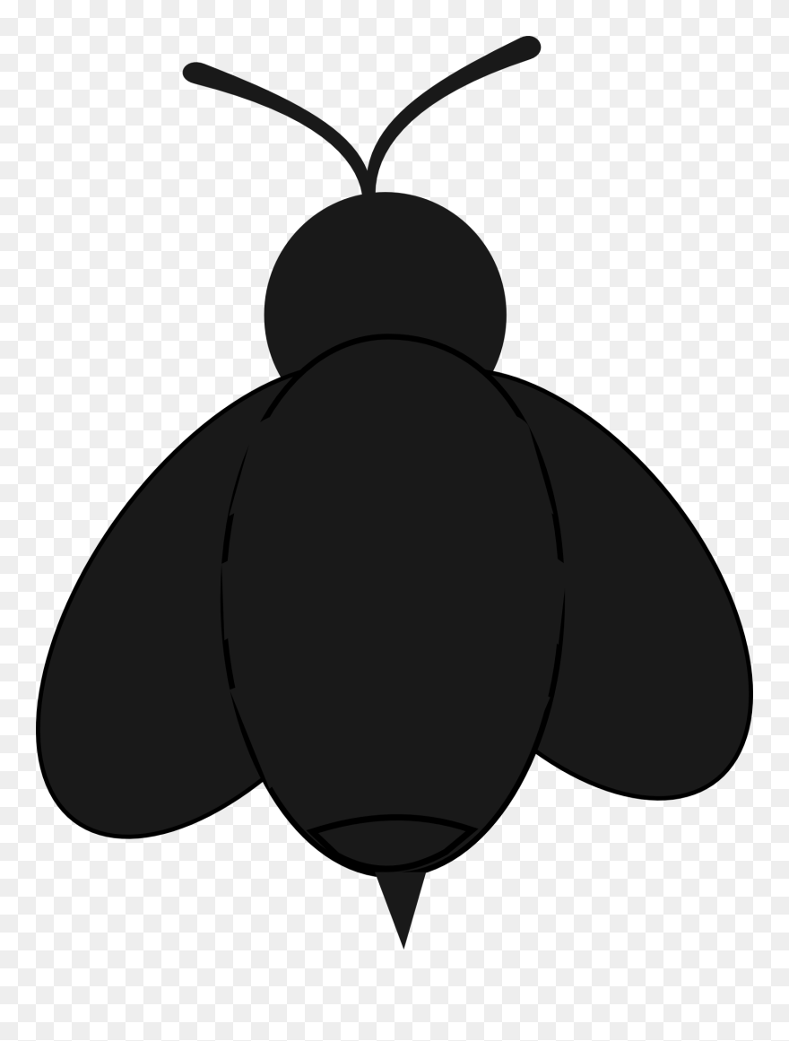 Insect Clipart Serangga - Clip Art Bumble Bee Silhouette Transparent - Png Download