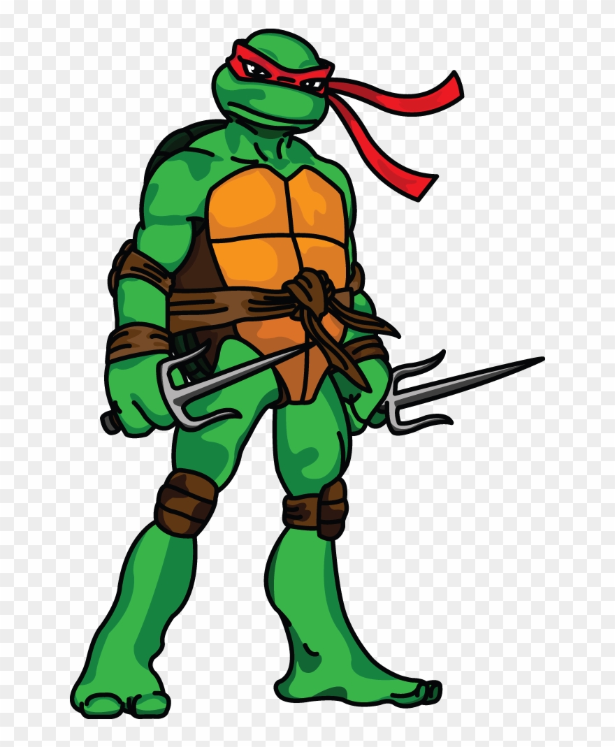 Clip Black And White Stock Asian Drawing Ninja - Teenage Mutant Ninja Turtles Raphael Drawing - Png Download