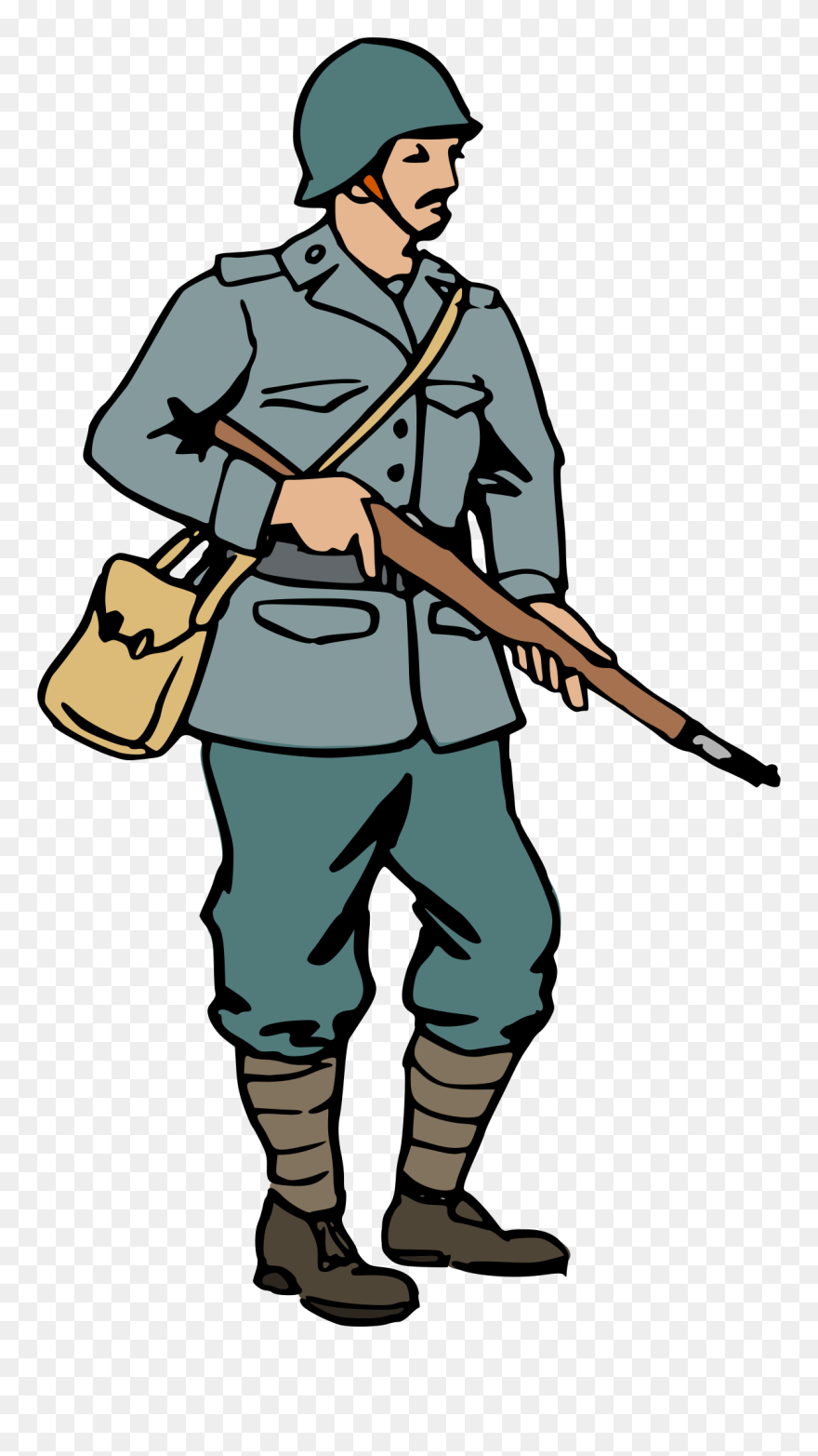 British - World War 2 Soldier Cartoon Clipart