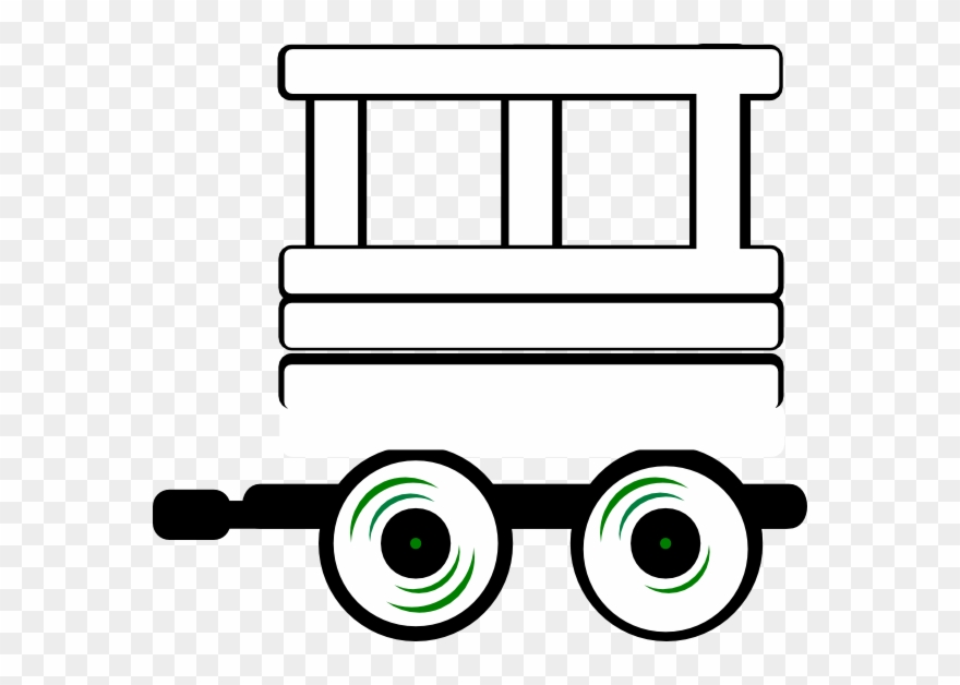 Train Caboose Clipart Black And White Cliparts Others - Train Carriage Coloring Page - Png Download