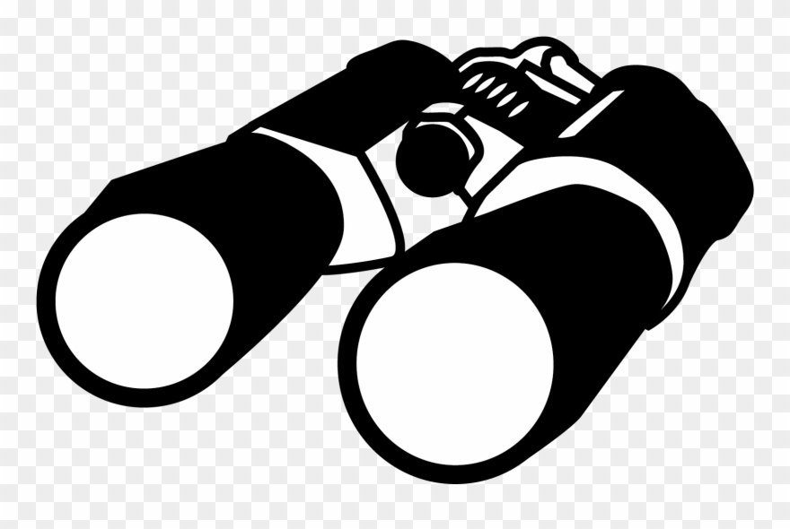 Jpg Transparent Download Vw Golf Search Underway - Black And White Binocular Clipart - Png Download