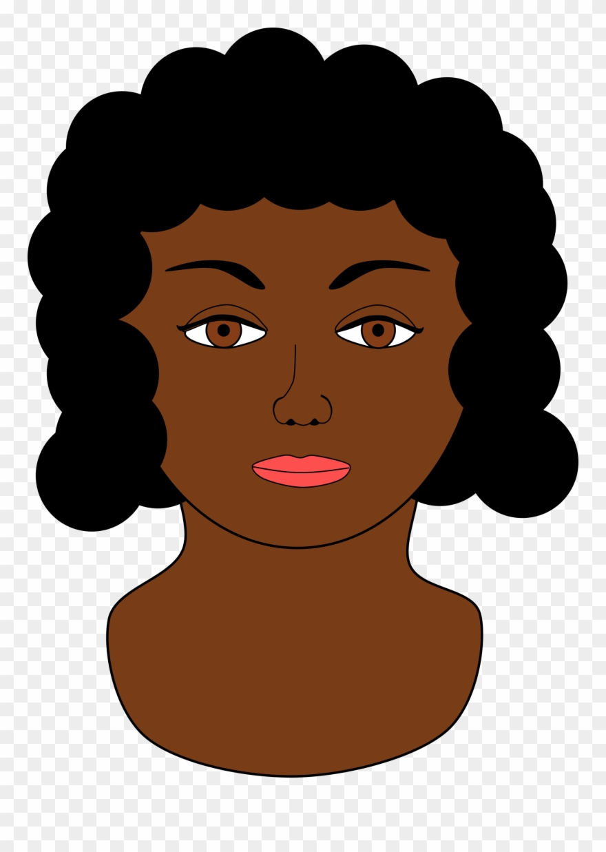 Clip Art Lady S Face Big - Black Woman Face Clipart - Png Download