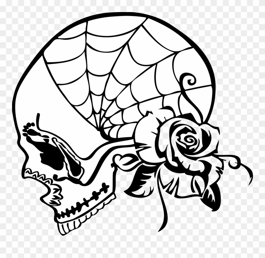 Drawing Halloween Gothic Graphic Transparent Download - Shopjami Vinyl Coin Purse, Screen Printed Rose, Printed Clipart