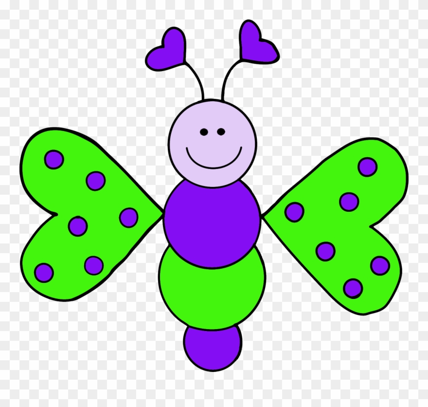 Bug Border Cliparts - Butterfly Clip Art - Png Download