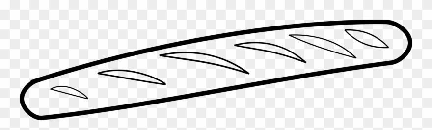 Clipart - French Bread Clip Art Black And White - Png Download