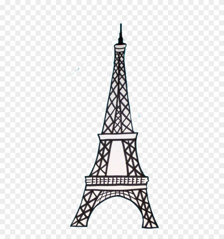 Tower Clipart Basic - French Eiffel Tower Drawing - Png Download