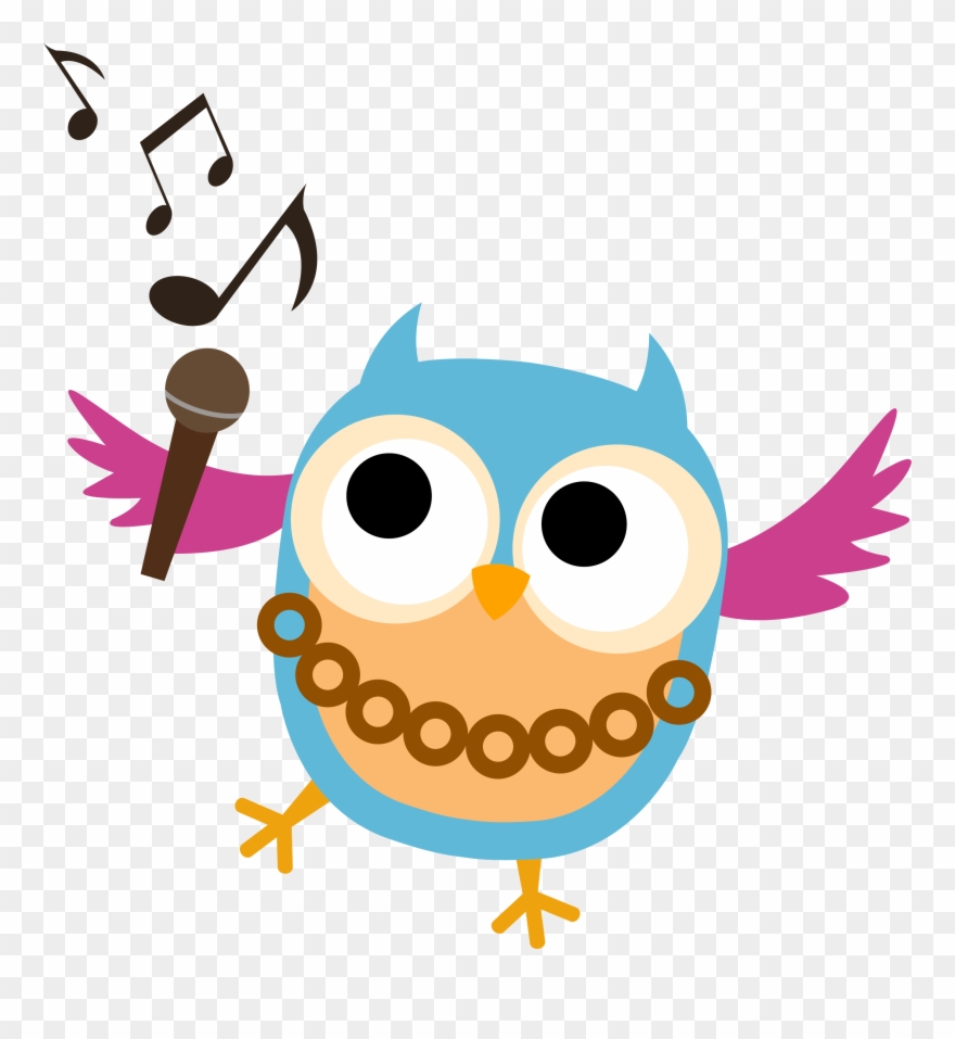 Graphic Transparent Choir Clipart Vocal Solo - Owl Singing Clip Art - Png Download