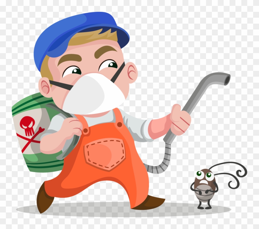 Clipart Rat Pest Control - Pest Control Man Gif - Png Download