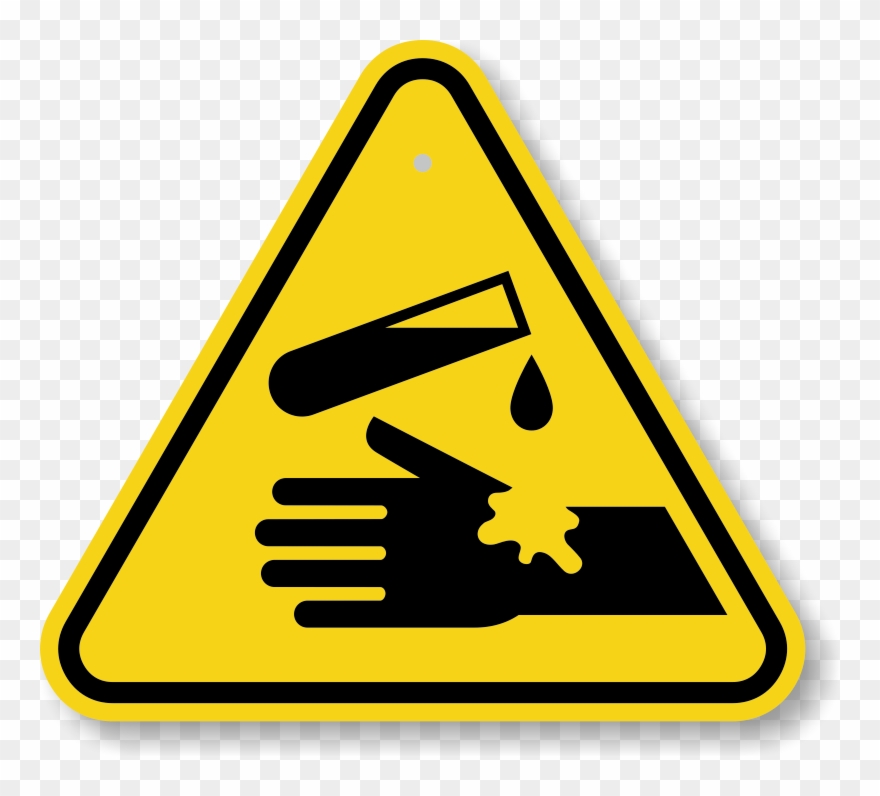 Warning, Corrosive Substance Iso Triangle Warning Sign - Smartsign By Lyle S-0342-al-10 Aluminum Sign, Danger: Clipart