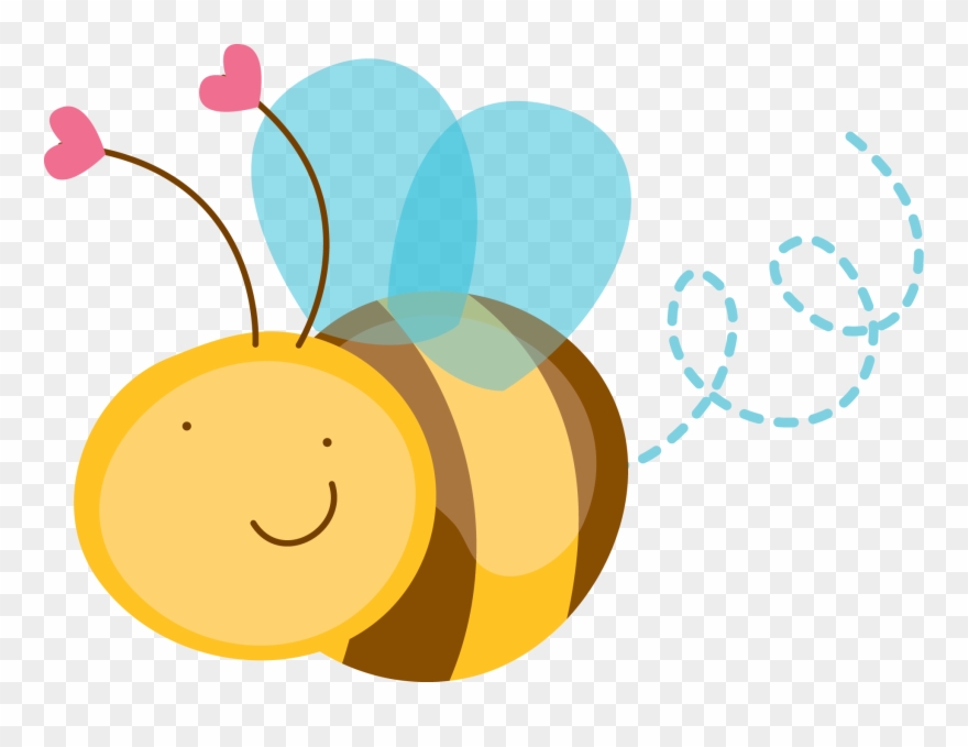 Bee Template, Cute Bee, Bumble Bees, Bee Clipart, Bee - Abeja Animada Con Fondo Transparente - Png Download