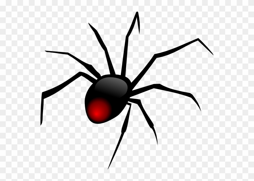 Purple - Black Widow Spider Clipart